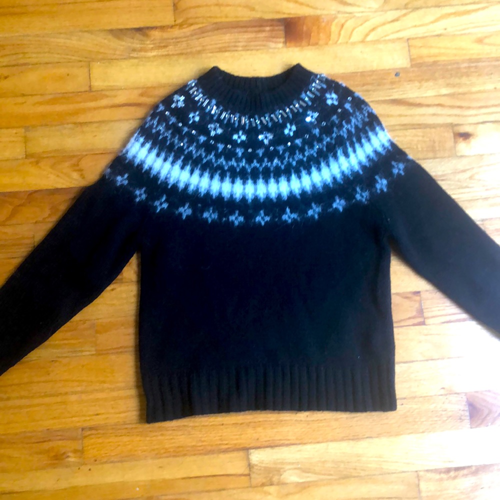 Size small J.Crew beaded crystal sweater.